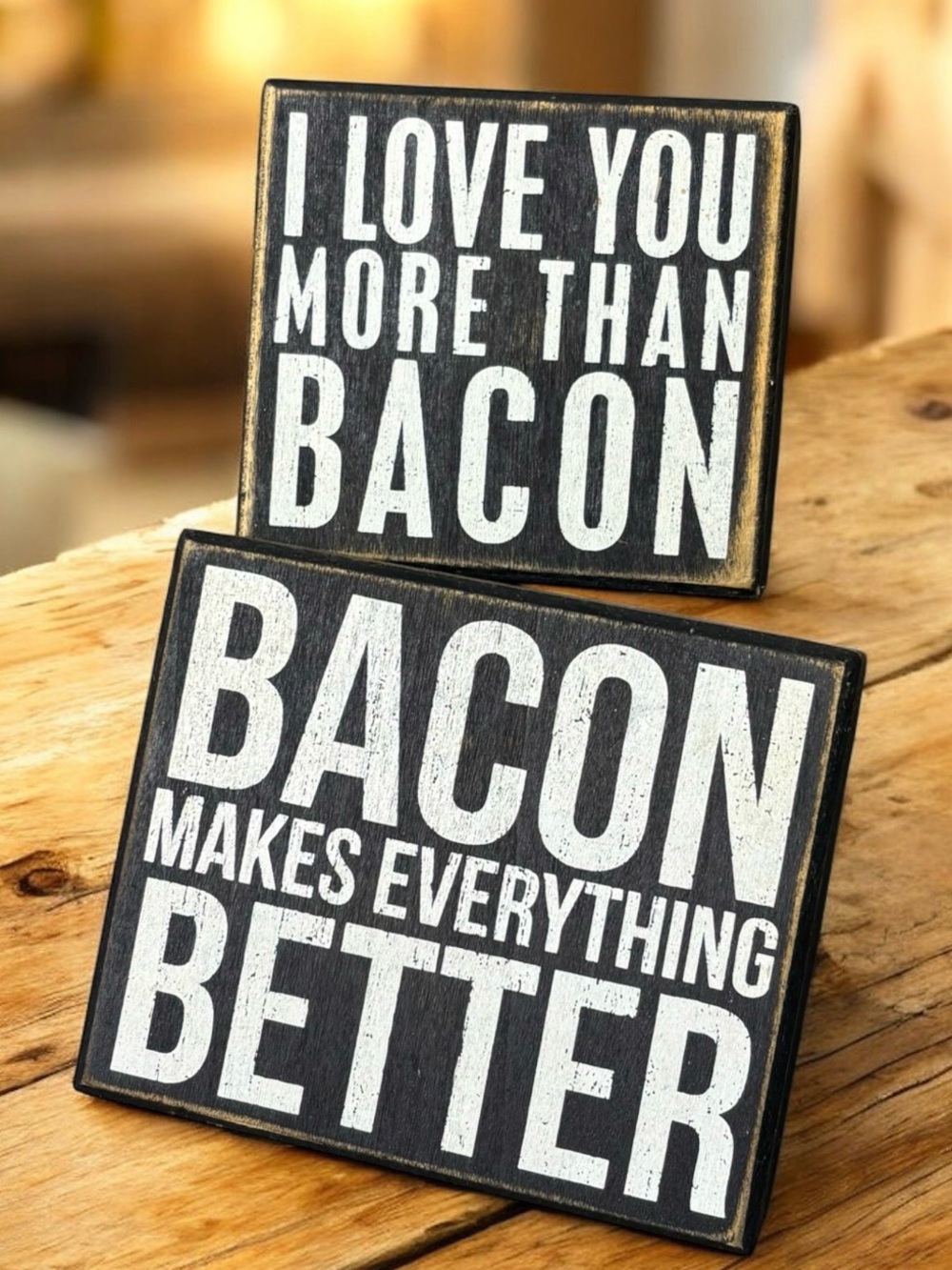 Bacon Lovers Wooden Farmhouse Sign Bundle